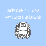 お葬式終了までの平均日数と最短日数