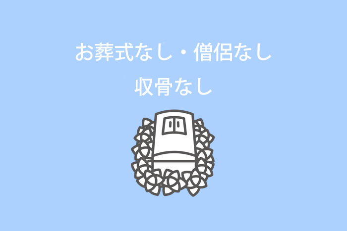 お葬式なし・僧侶なし・収骨なし