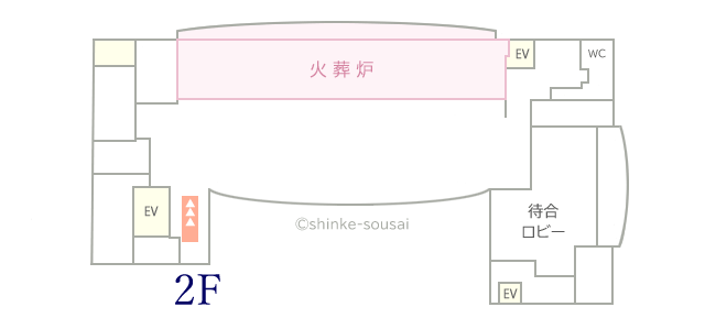 北斎場フロアマップ2階