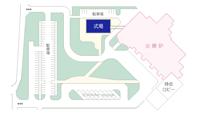 瓜破斎場フロアマップ